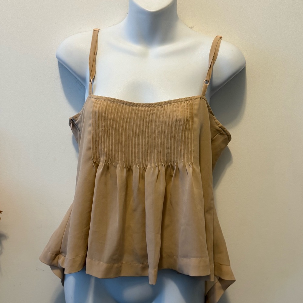H&M muted pink pleated flowy  tank top blouse